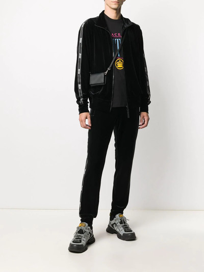 VERSACE JEANS COUTURE logo tape zip-up sweatshirt outlook