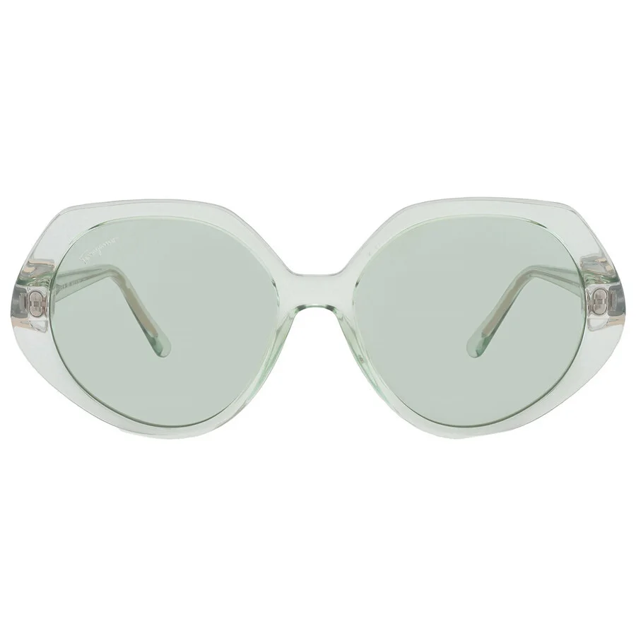 Ferragamo Green Geometric Ladies Sunglasses SF1084S 341 58 - 1
