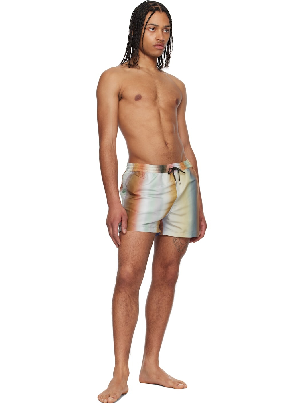 Multicolor Smith Stripe Swim Shorts - 4