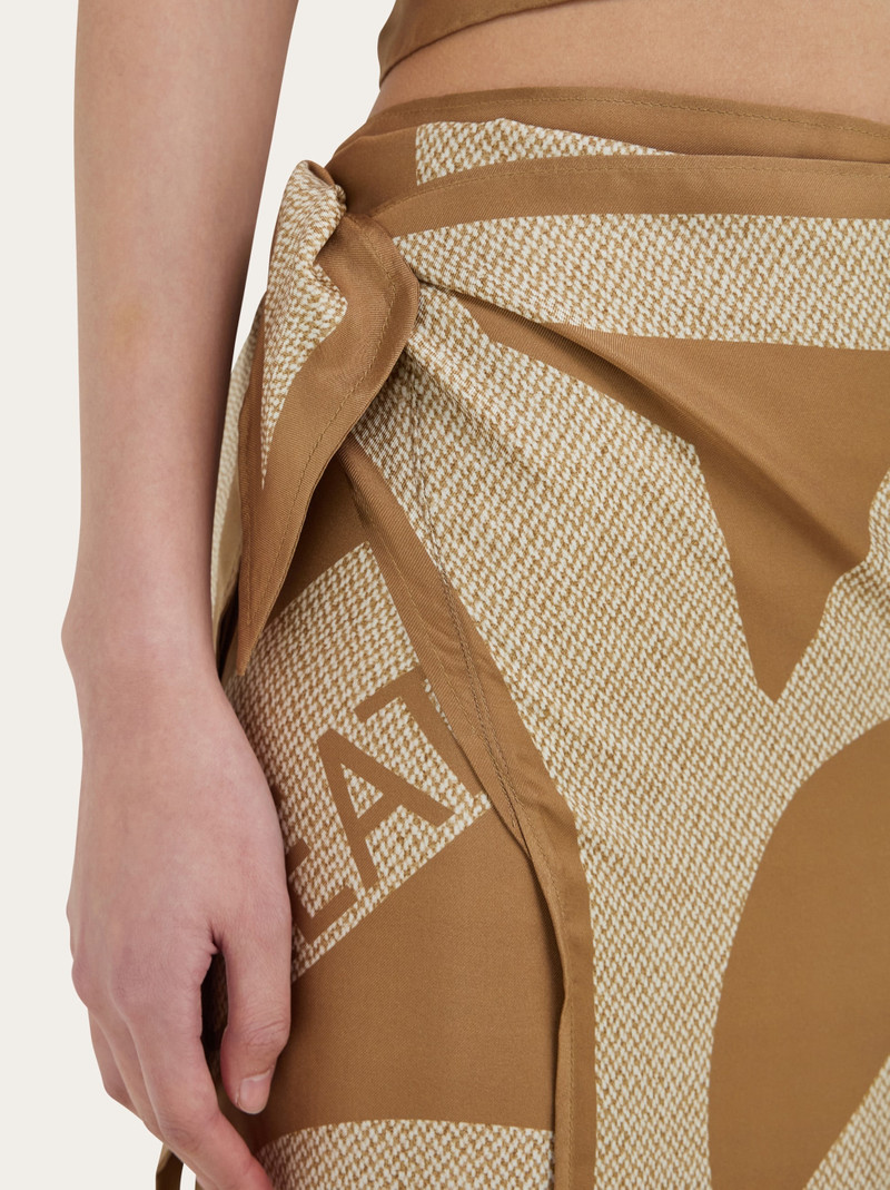 FERRAGAMO Venna logo sarong skirt outlook