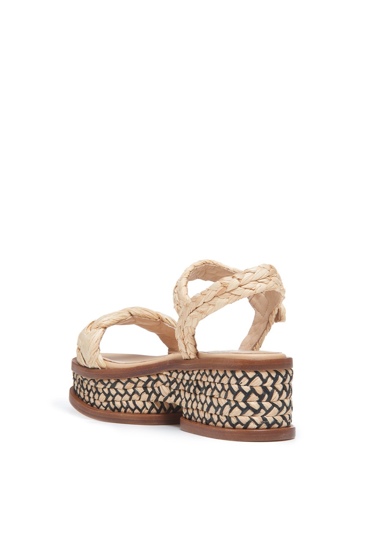 Michael Platform Sandal in Natural Raffia - 3