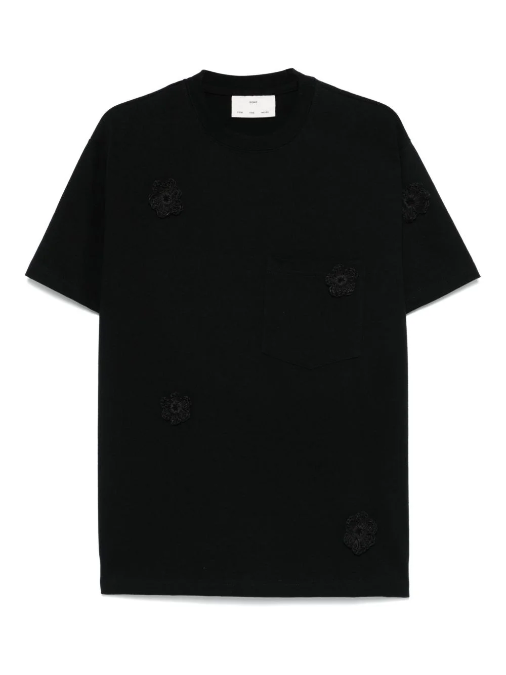 Daisy-appliqué T-shirt - 1