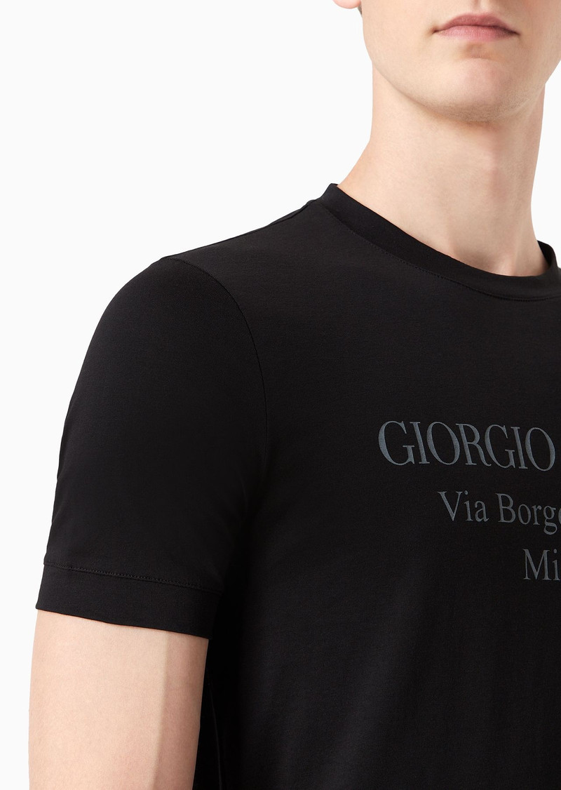 Borgonuovo 11 crew-neck T-shirt in Pima cotton jersey 6