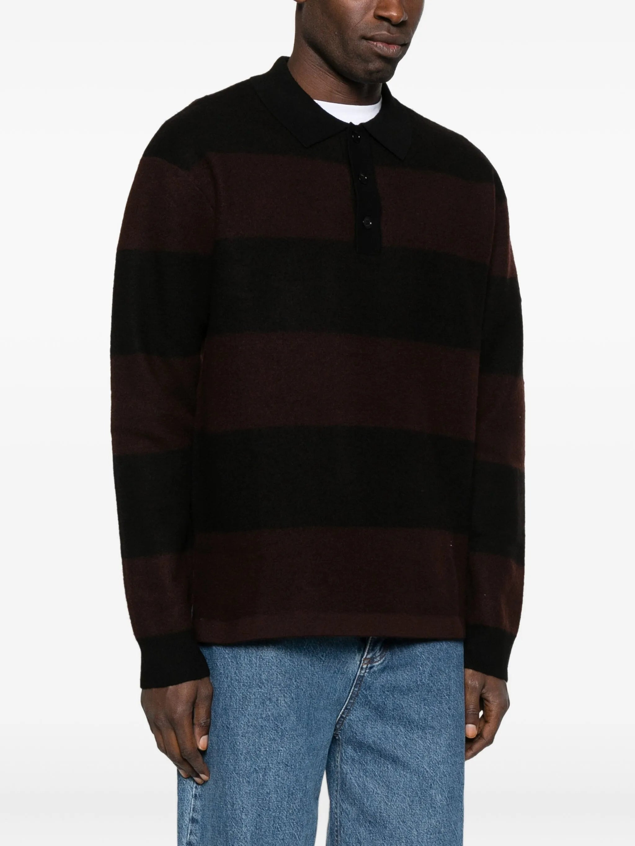 striped wool polo shirt - 3