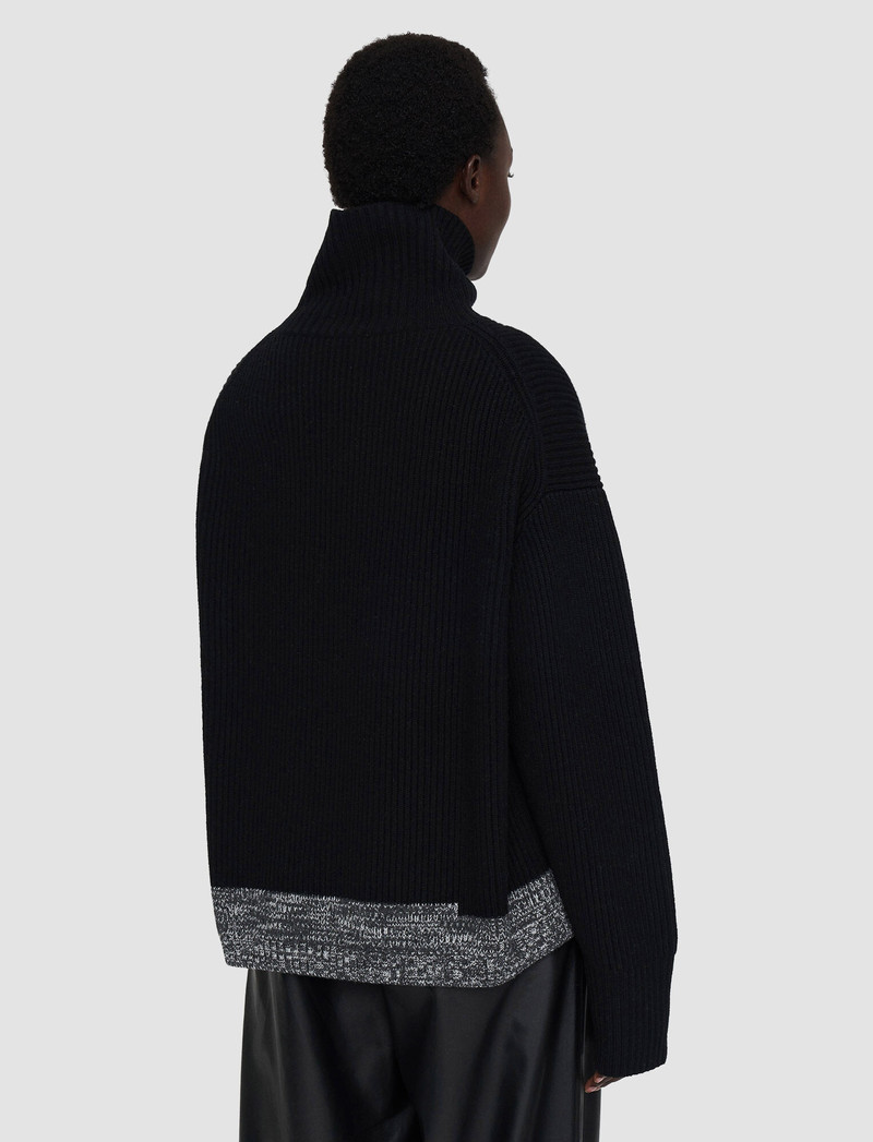 Cardigan Stitch Animation High Neck Jumper 4