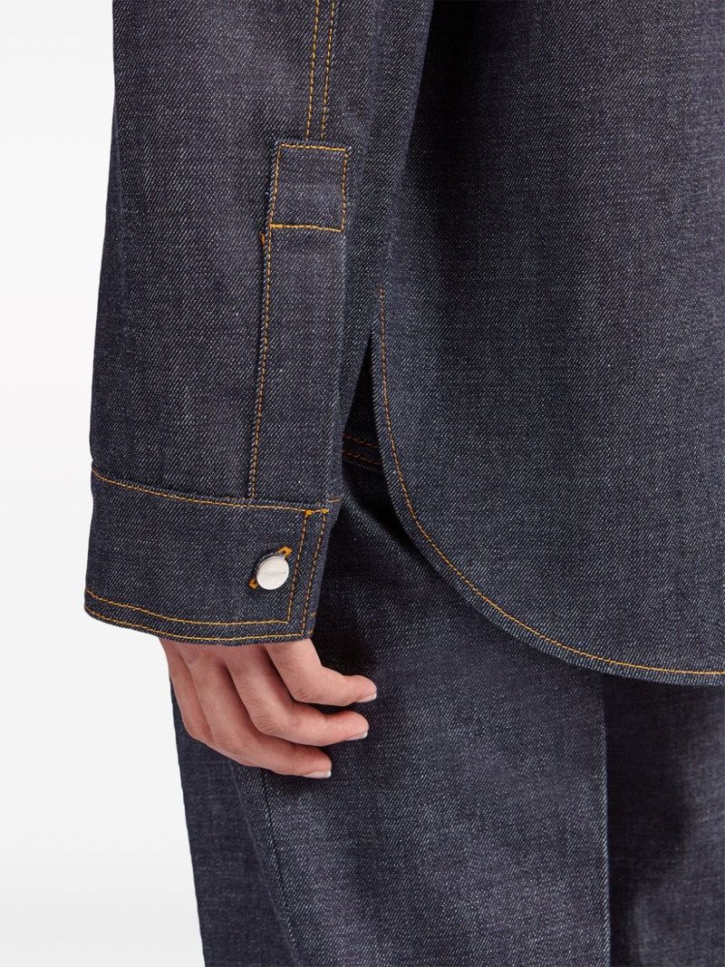 Long sleeved denim shirt 5