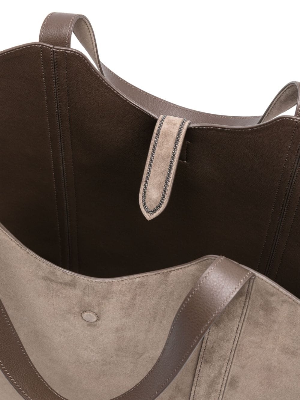 large suede tote bag - 5