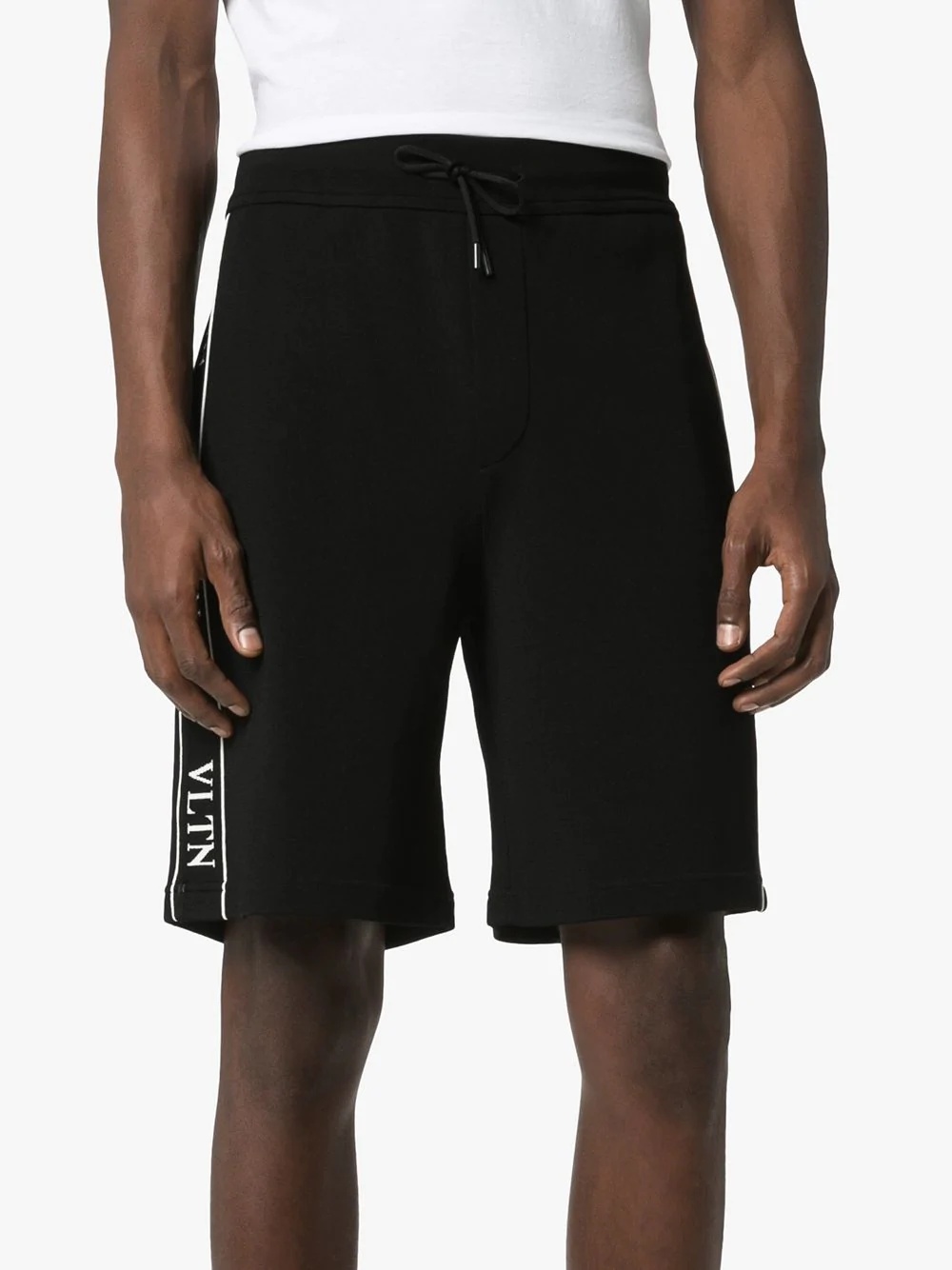 VLTN logo-striped track shorts - 3