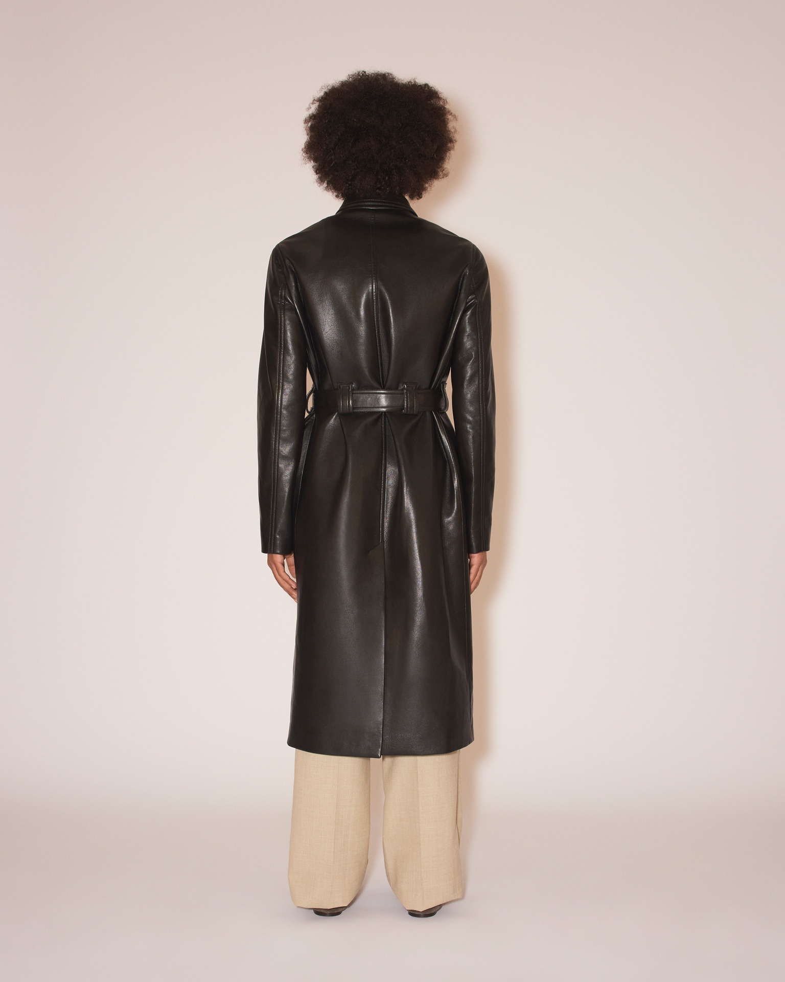 KILAN - Regenerated leather coat - Black - 5