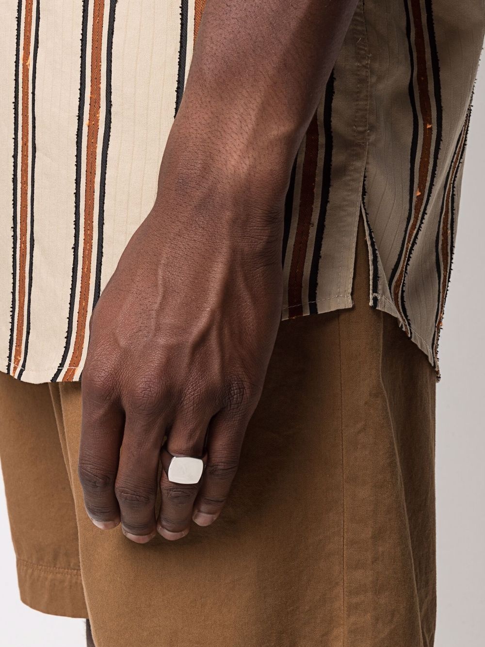 cushion polished signet ring - 2