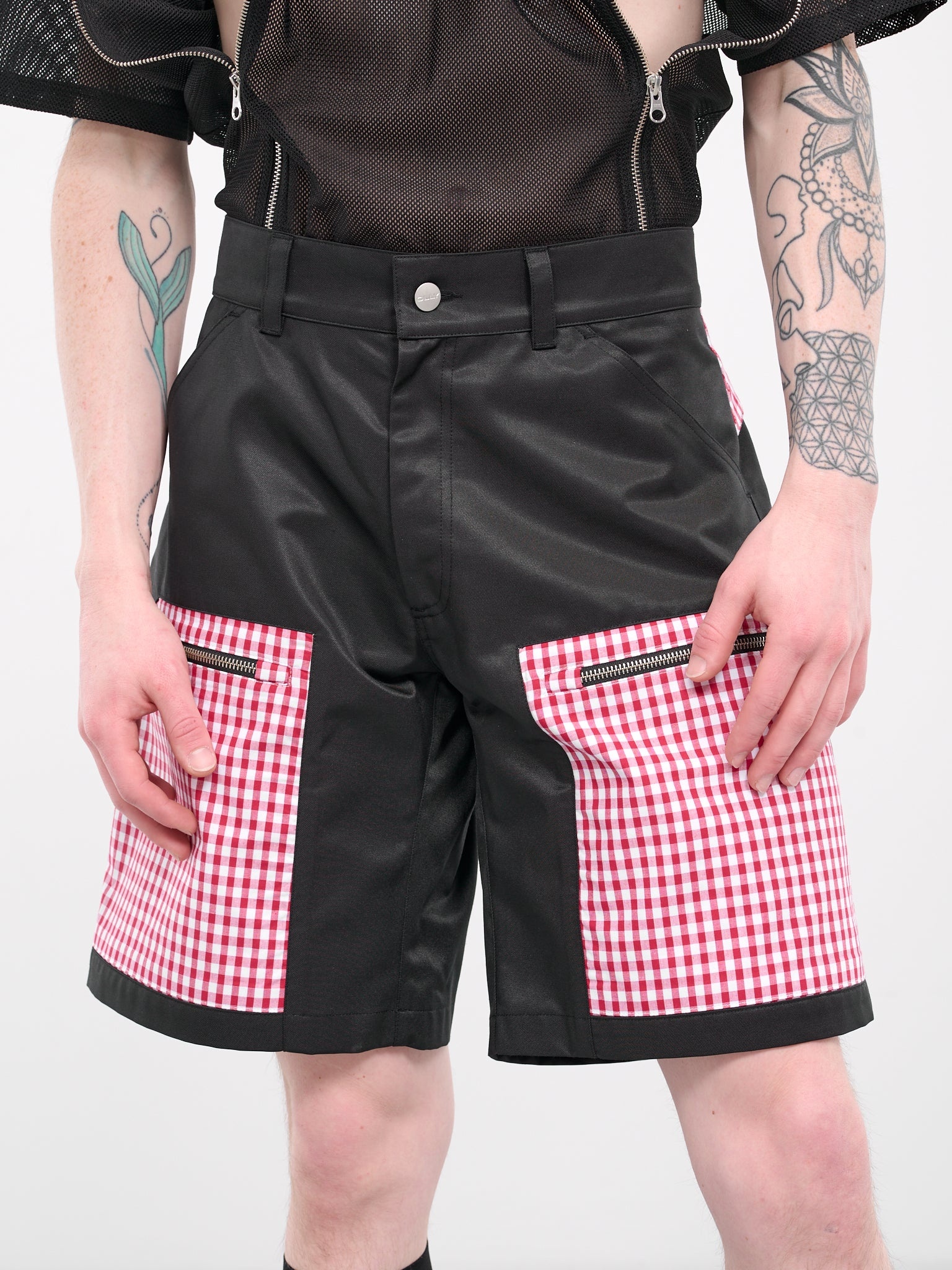 Gingham Utility Shorts - 4