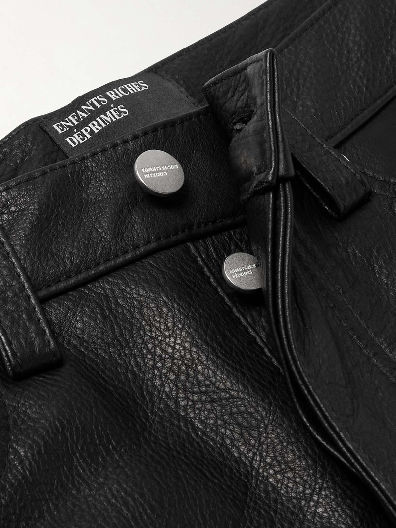 Straight-Leg Full-Grain Leather Trousers 3