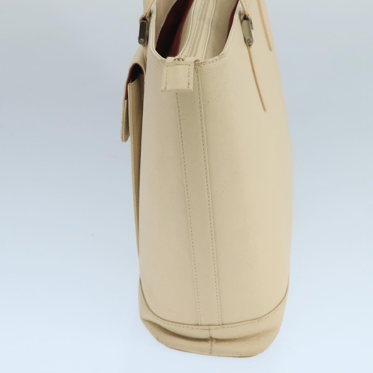 Burberry Shoulder Bag Leather White Silver - 4