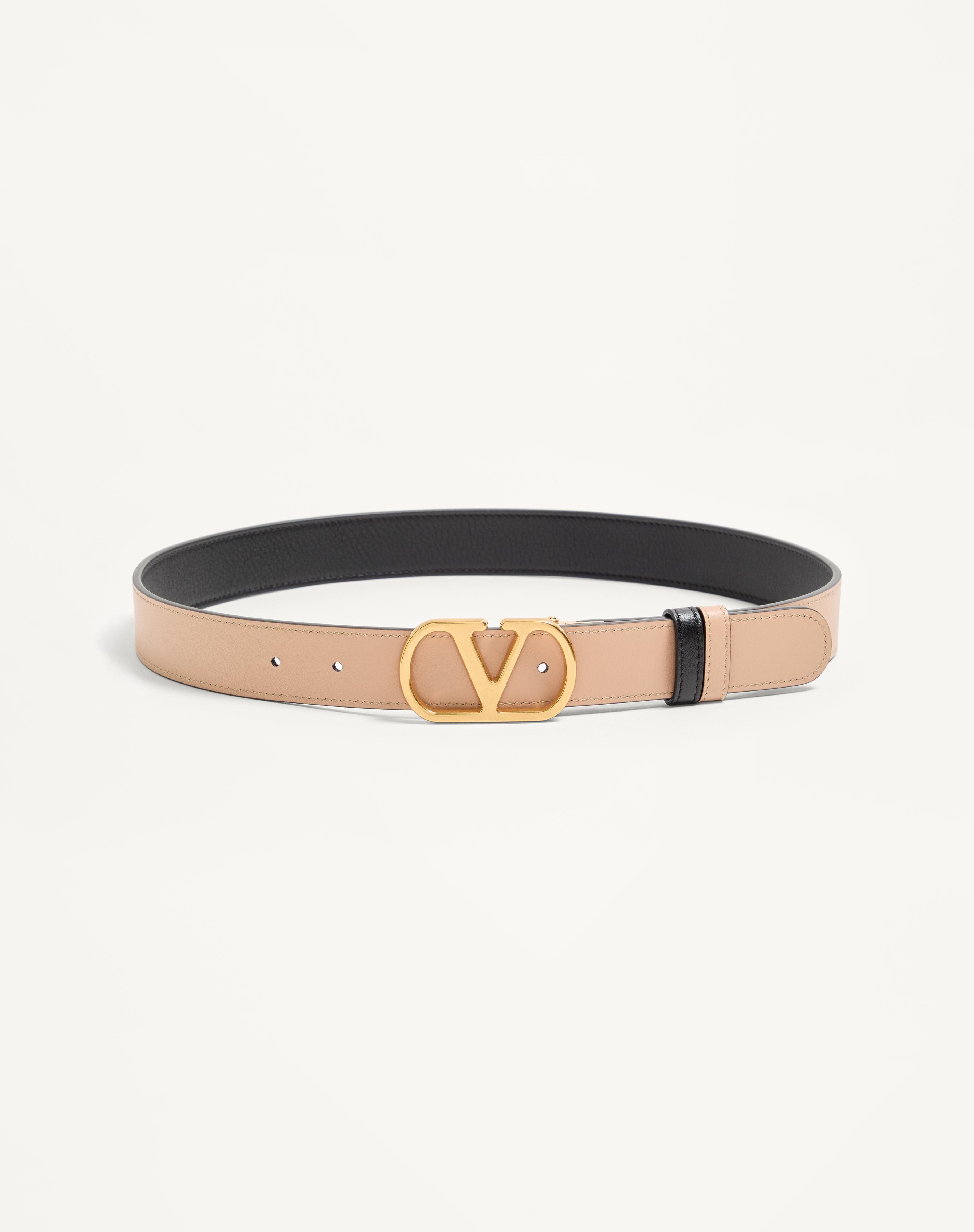VLOGO SIGNATURE REVERSIBLE SHINY CALFSKIN BELT 30 MM - 5