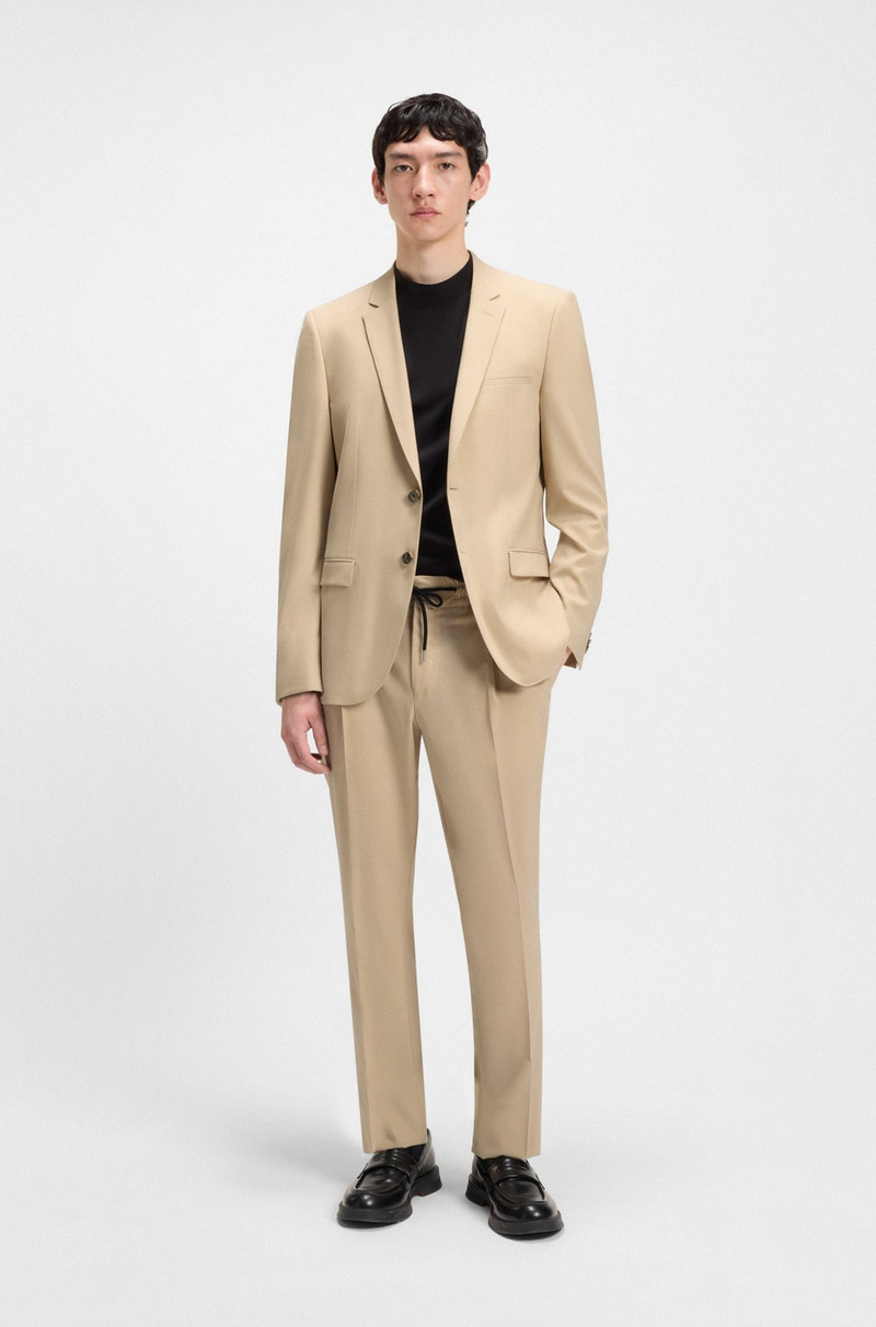 HUGO SLIM-FIT TROUSERS IN MOHAIR-LOOK DOBBY outlook