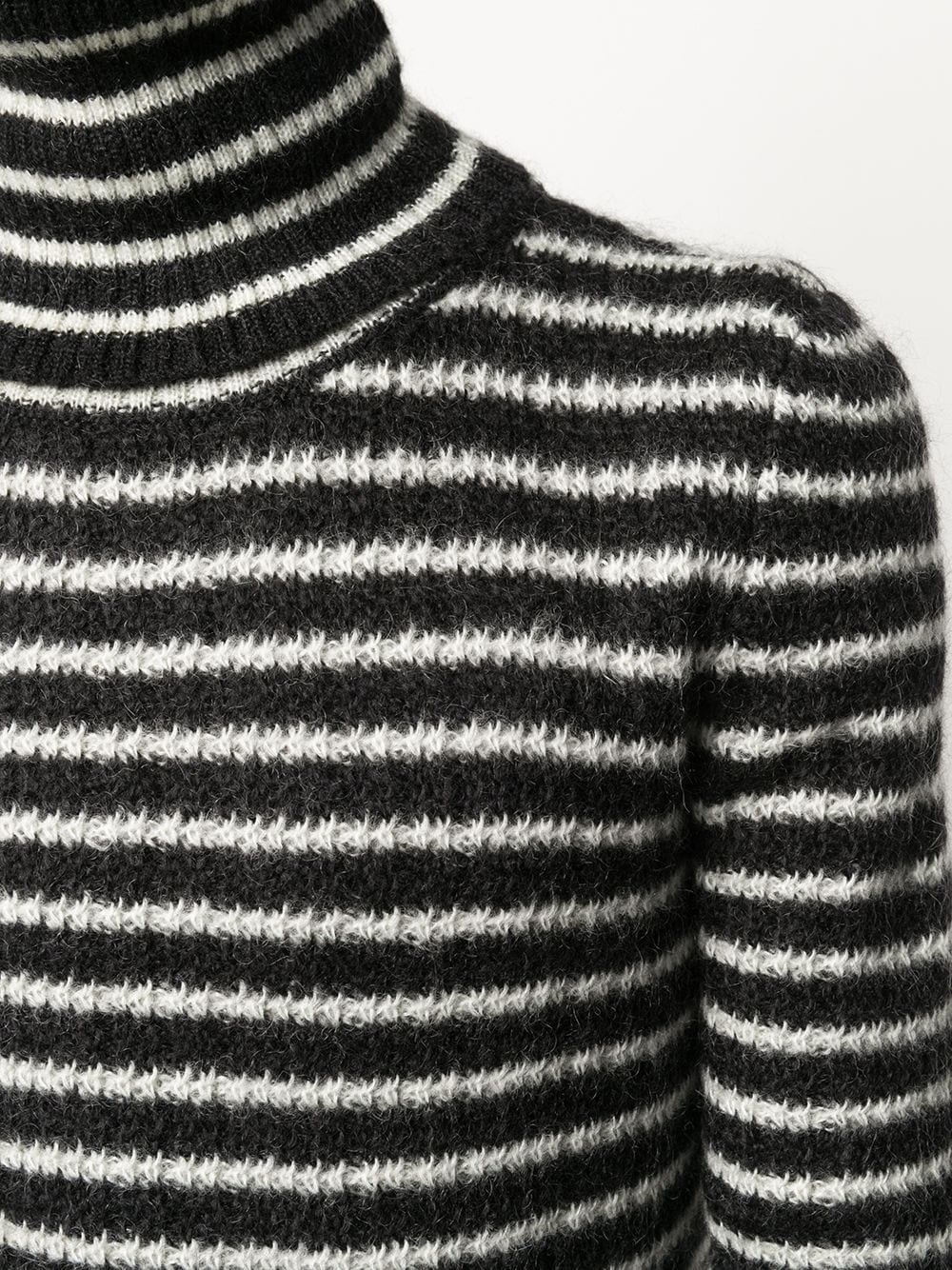 horizontal-stripe roll-neck jumper - 5