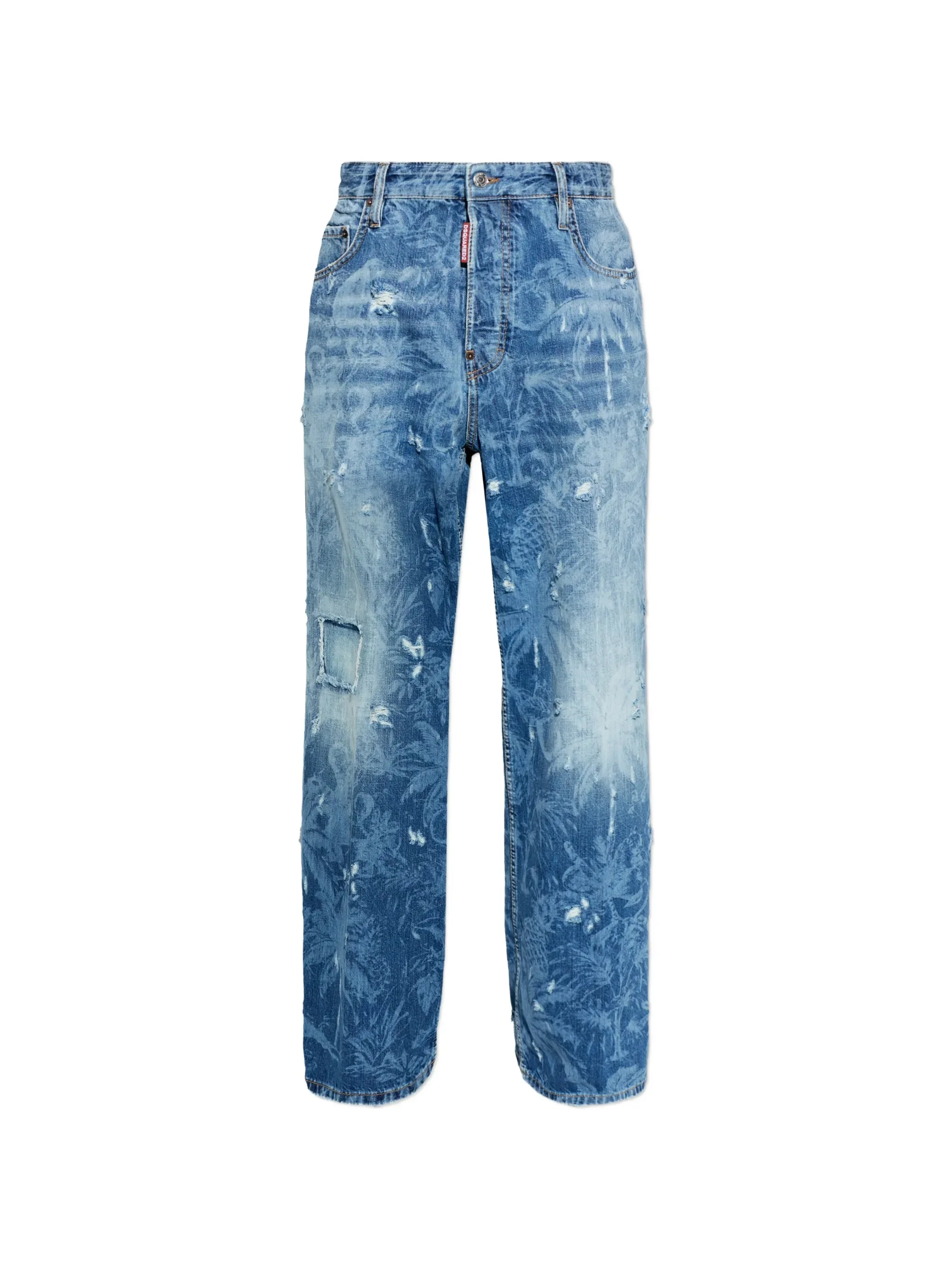 Dsquared2 Ripped Palm-print Jeans - 1