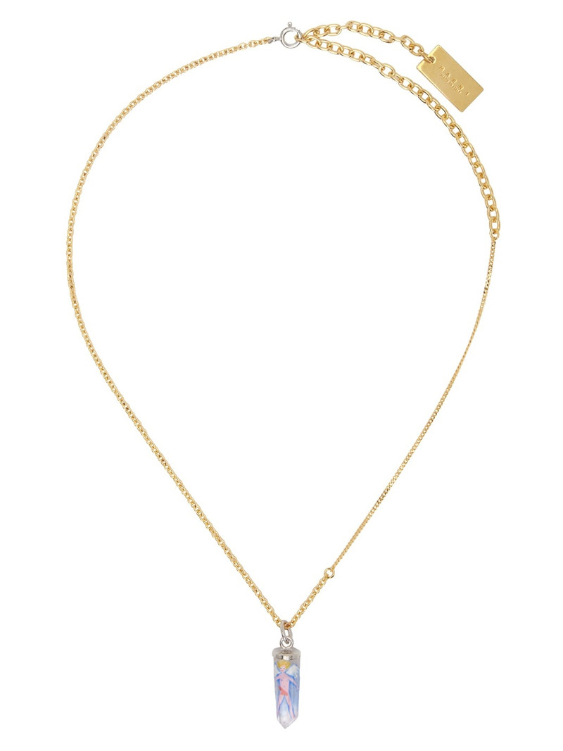Gold Quartz Pendant Necklace - 1