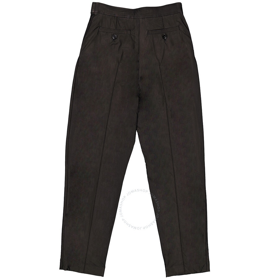 Burberry Black Chiffon And Jersey Tailored Trousers With Strap Detail - 6