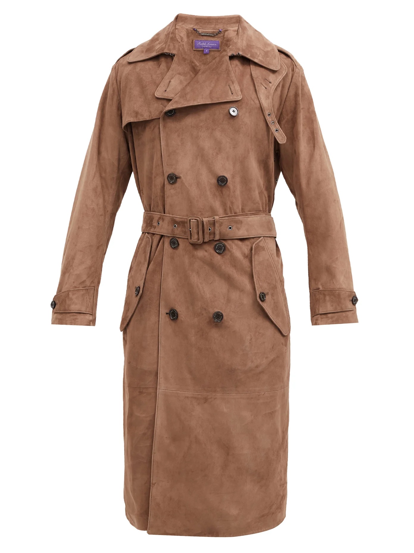 Suede trench coat - 1