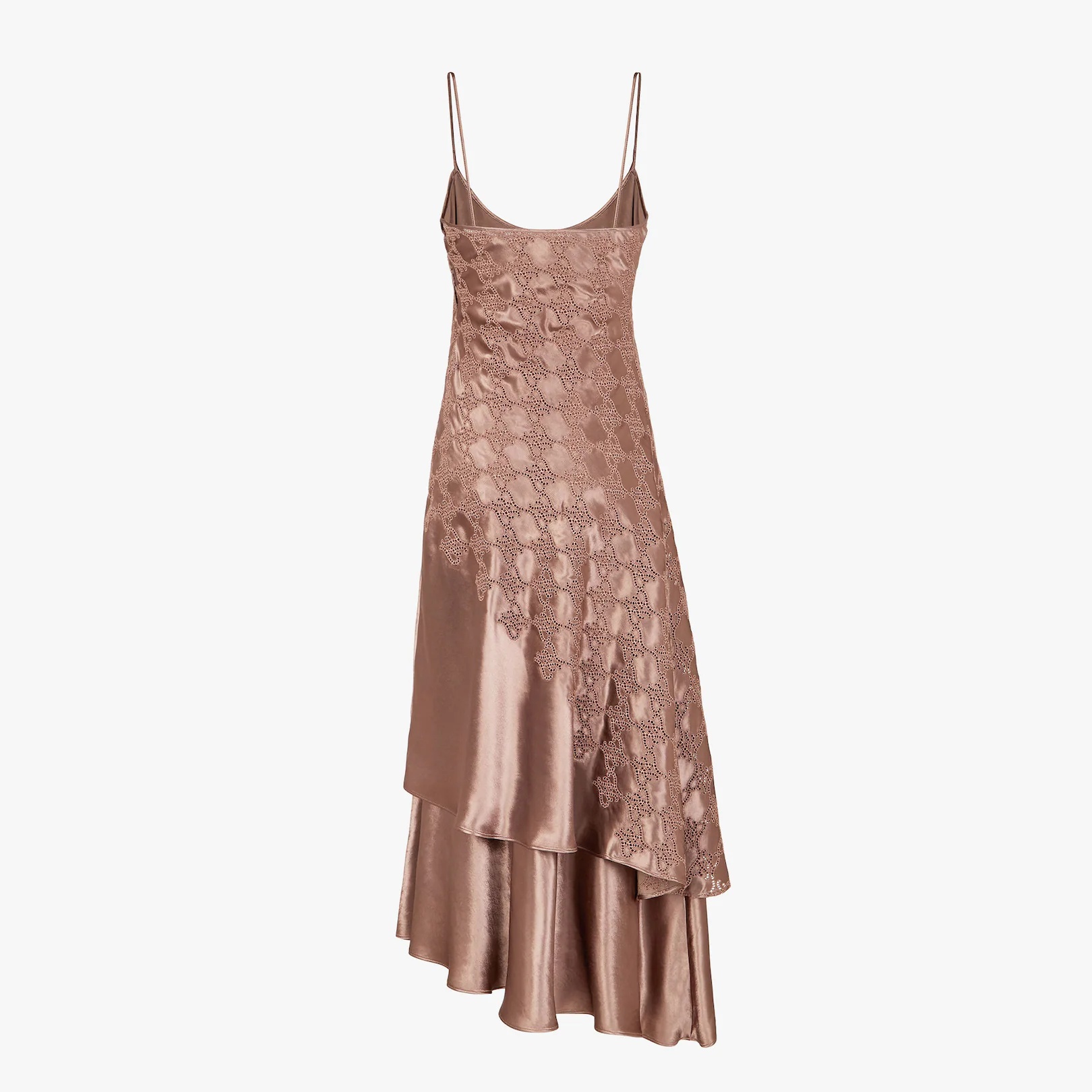 Brown satin dress - 2