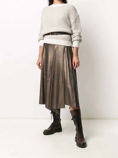 Brunello Cucinelli metallic textured knit jumper outlook