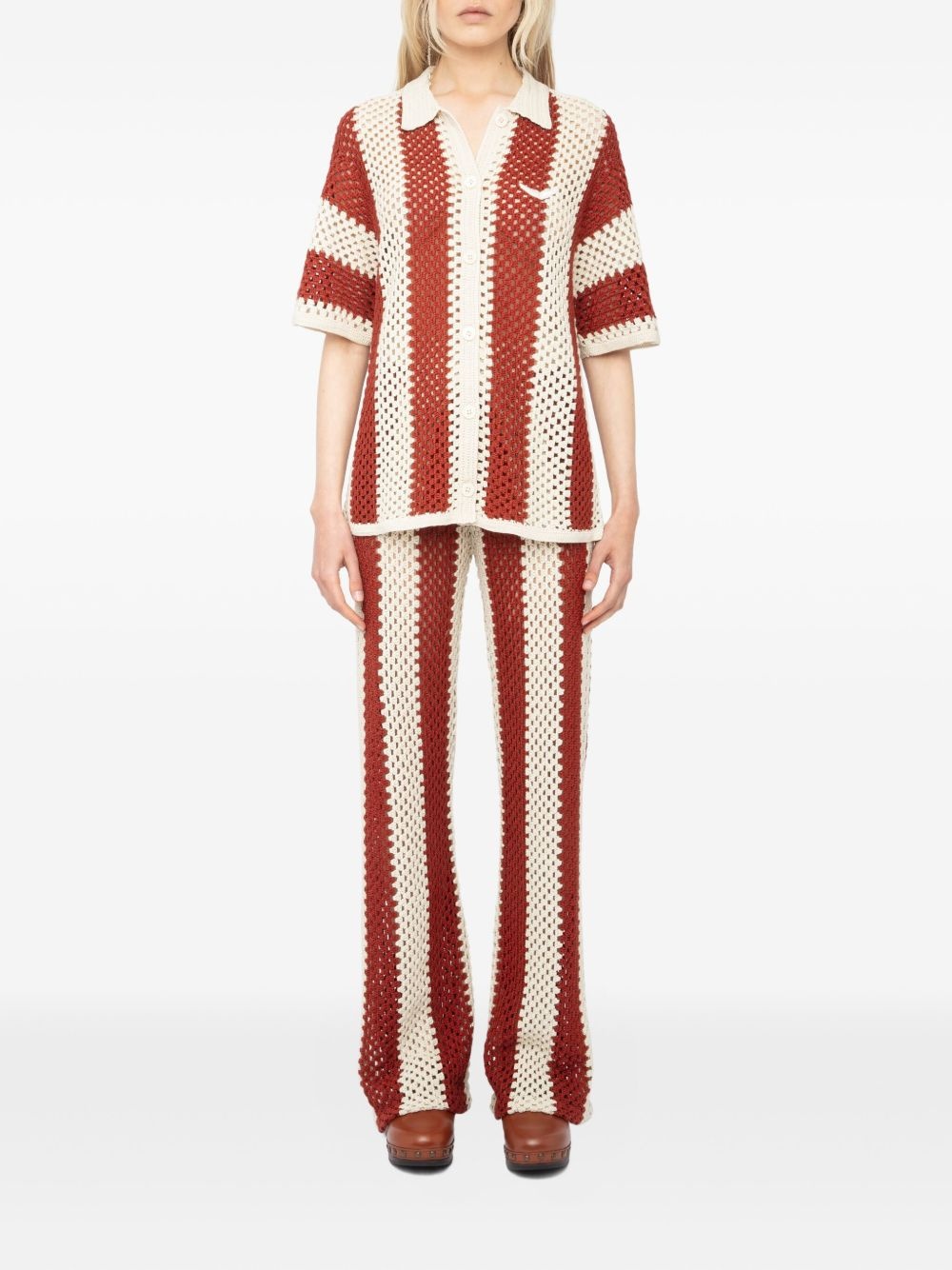 crochet-knit cardigan - 2