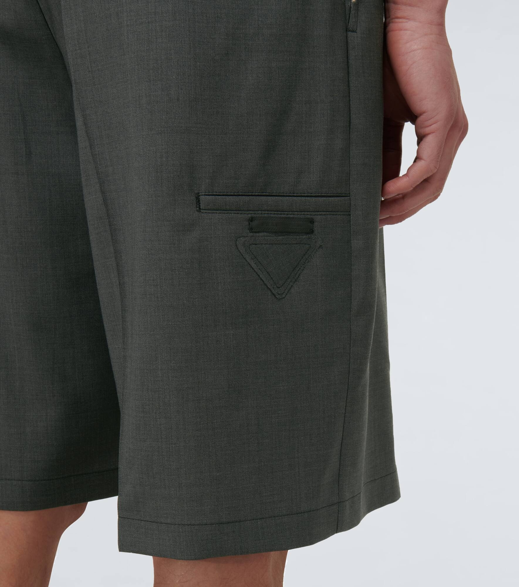 Tailored wool poplin bermuda shorts - 6
