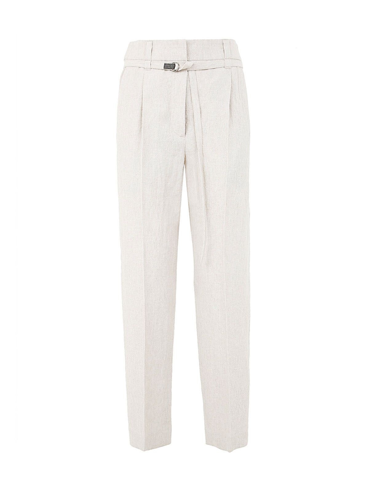 Women's Linen Straight Pants - 1