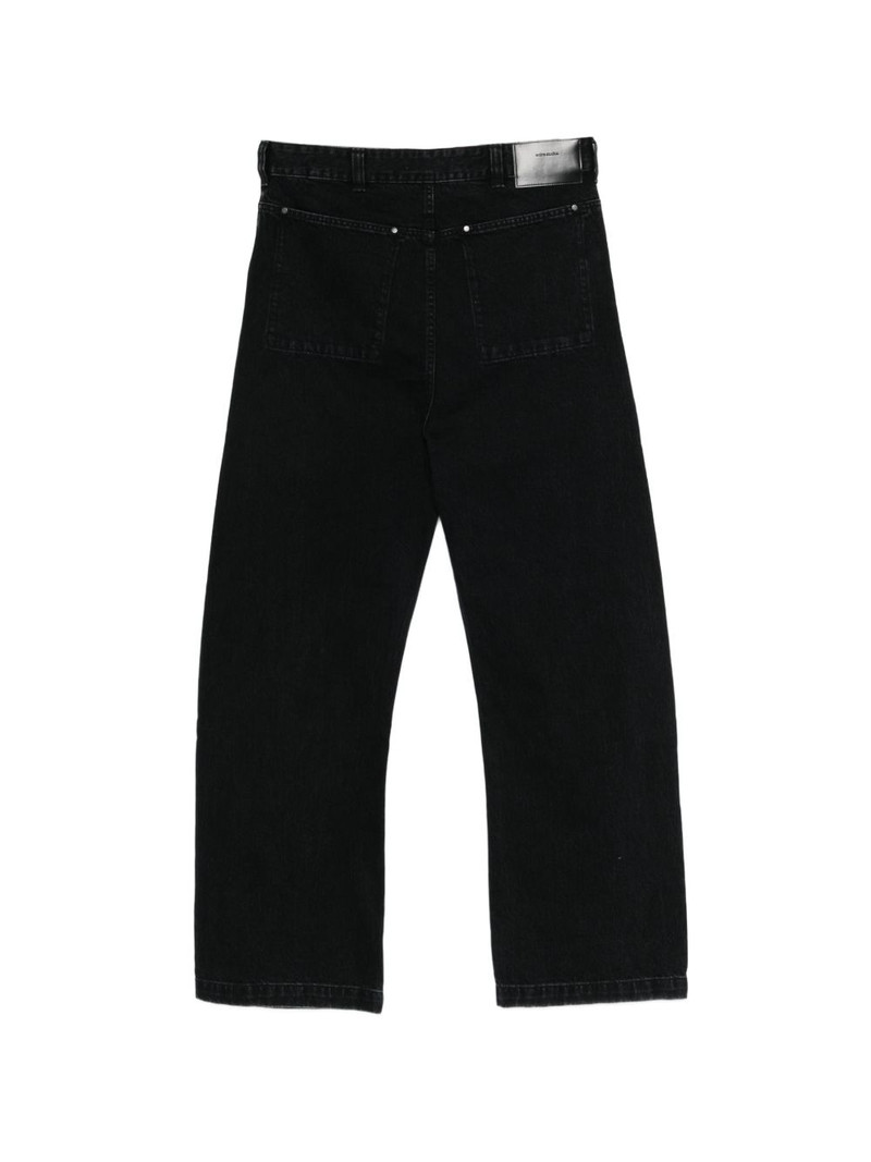 entire studios black wide-leg jeans outlook