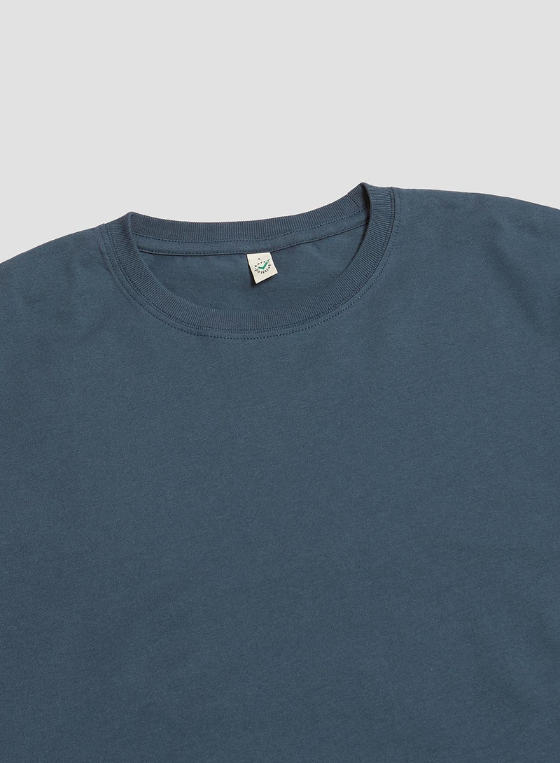 Nigel Cabourn Daily 5.5oz Tee in Denim outlook