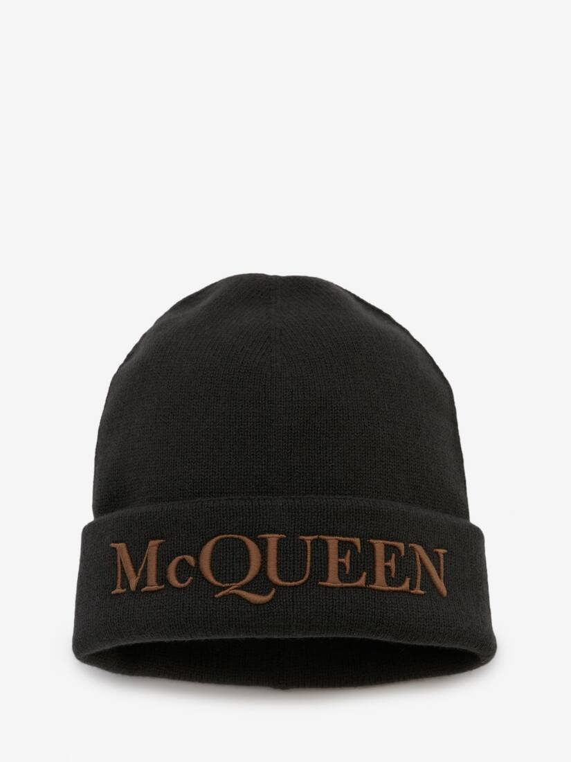 Mcqueen Wool Beanie in Khaki - 1