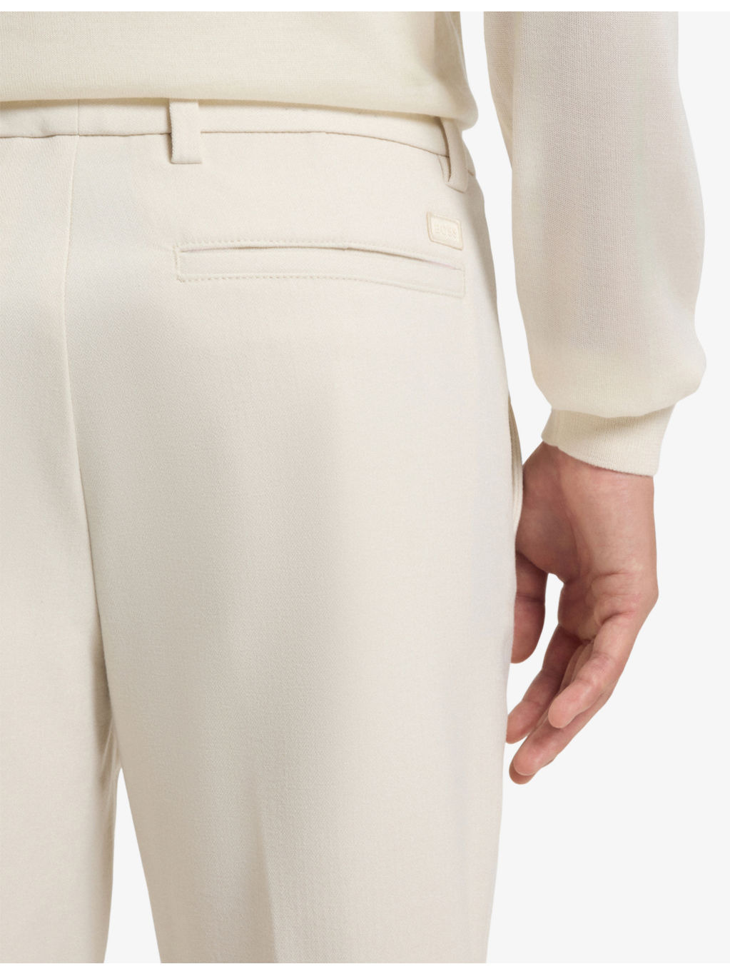 Slim-Fit Elasticated-Waist Woven Trousers - 5