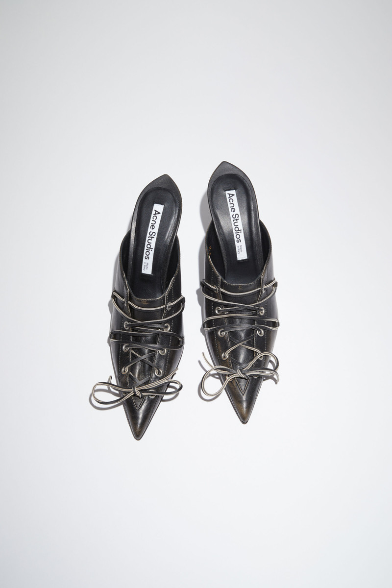 Lace-up heel mule - Black 3