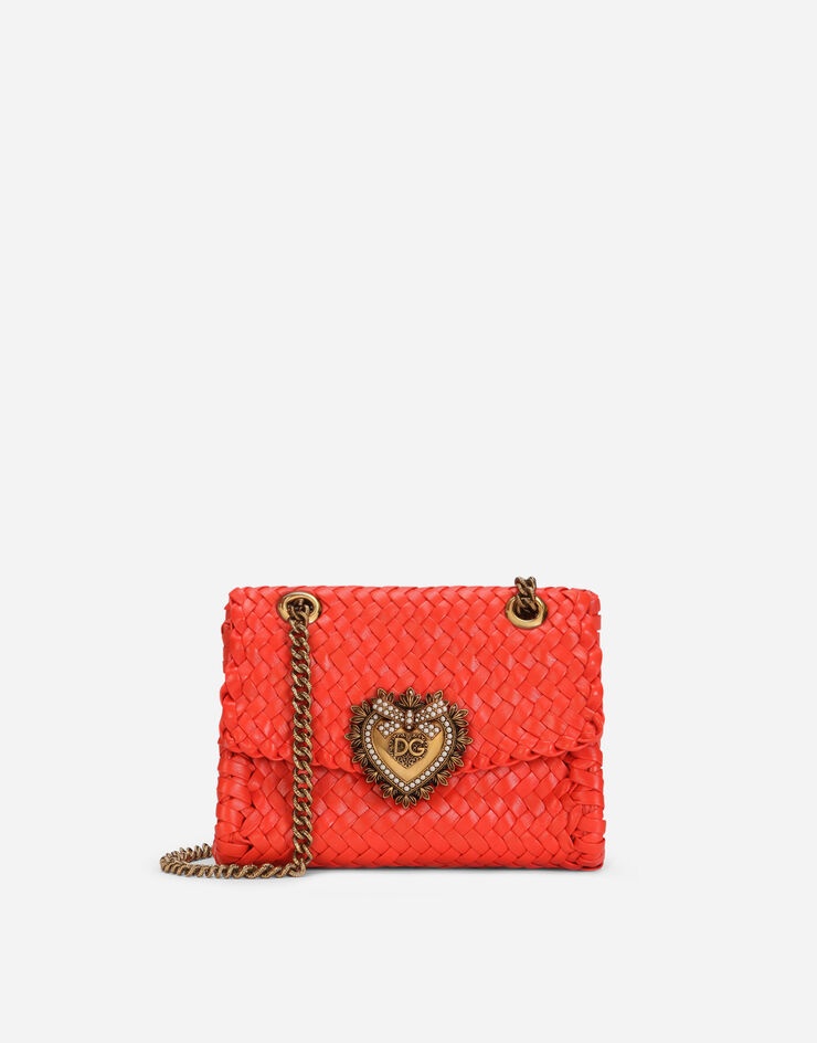 Small Devotion shoulder bag in woven nappa leather - 1