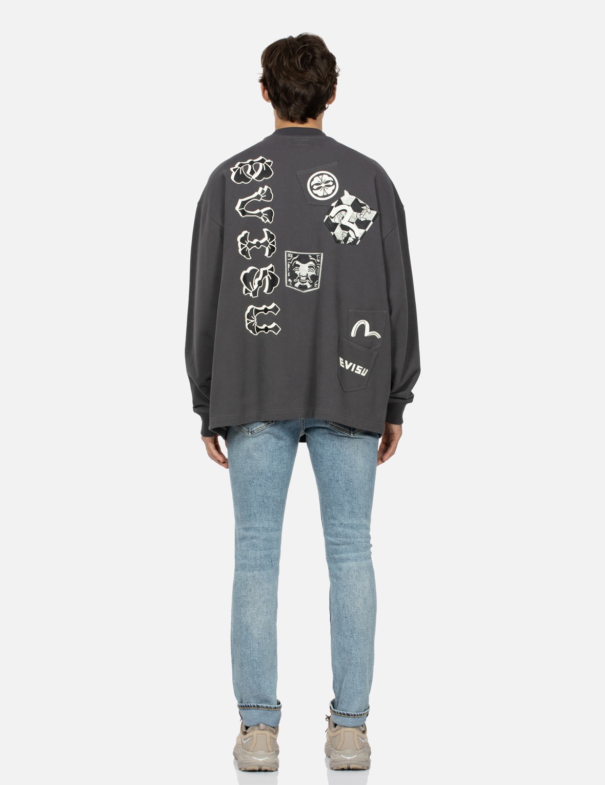 Seagull Embroidery Distressed Flex Skinny Denim Jeans #2028 - 5