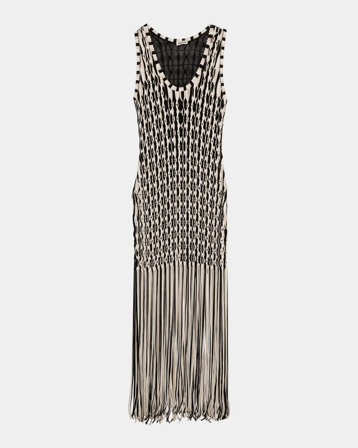 Sonia Woven Fringe Tank Dress - 1
