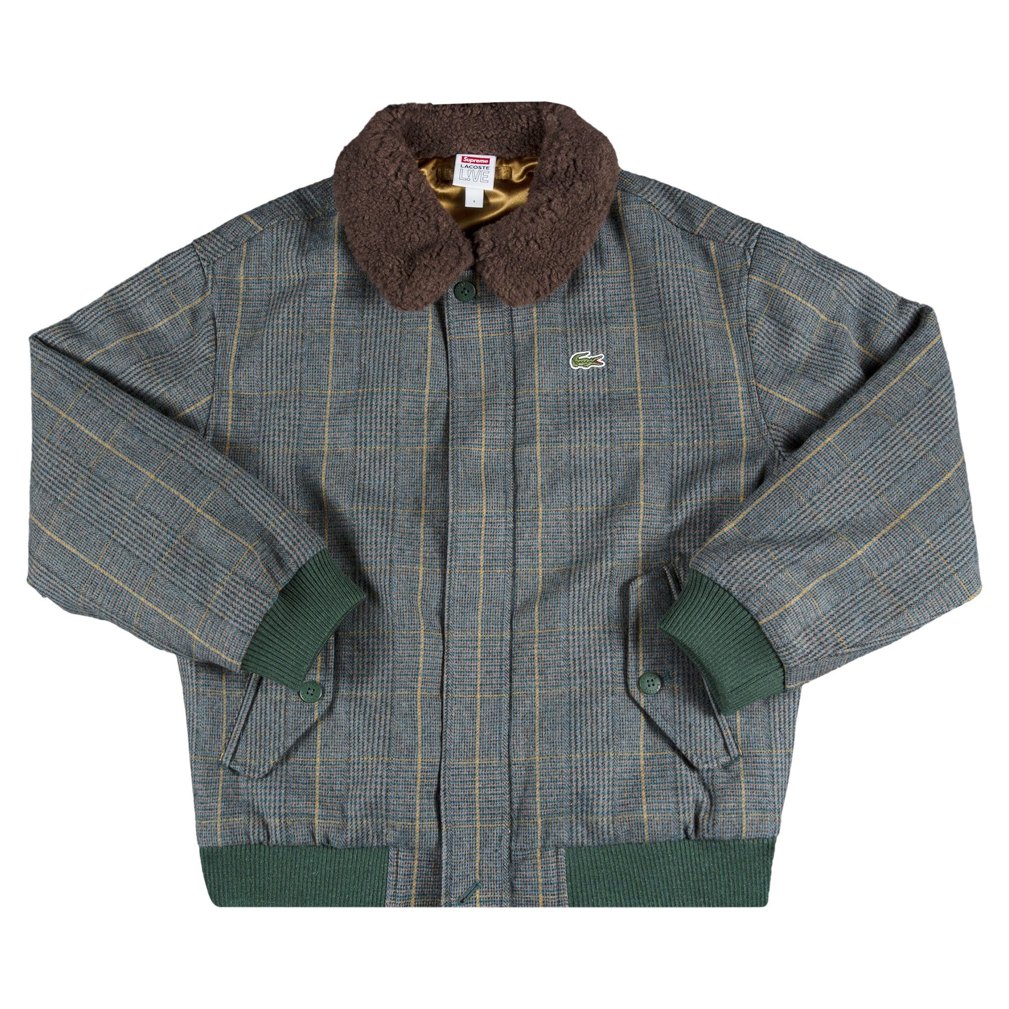 Supreme x Lacoste Wool Bomber Jacket 'Green' - 1