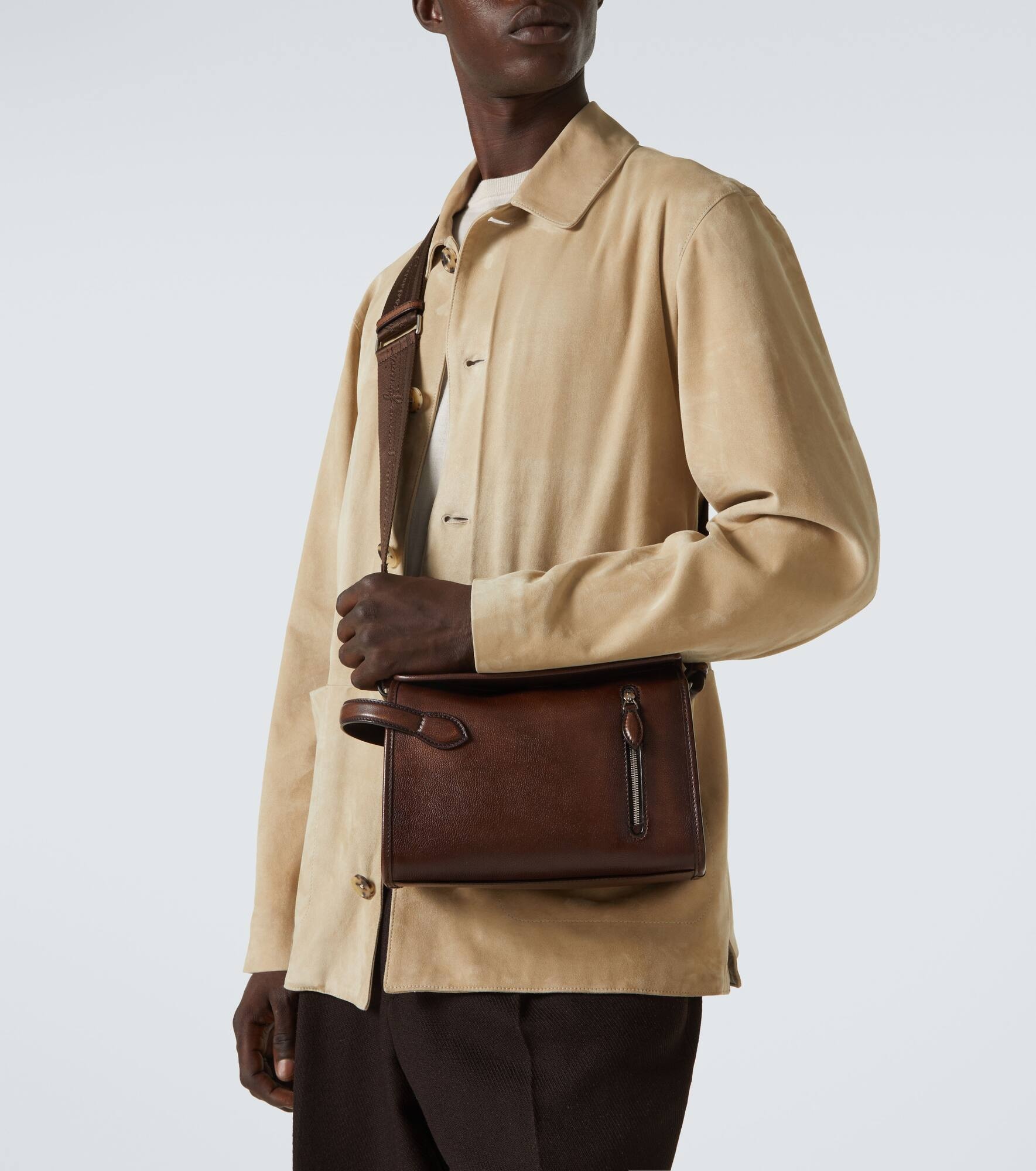 Morning On Strap leather messenger bag - 2