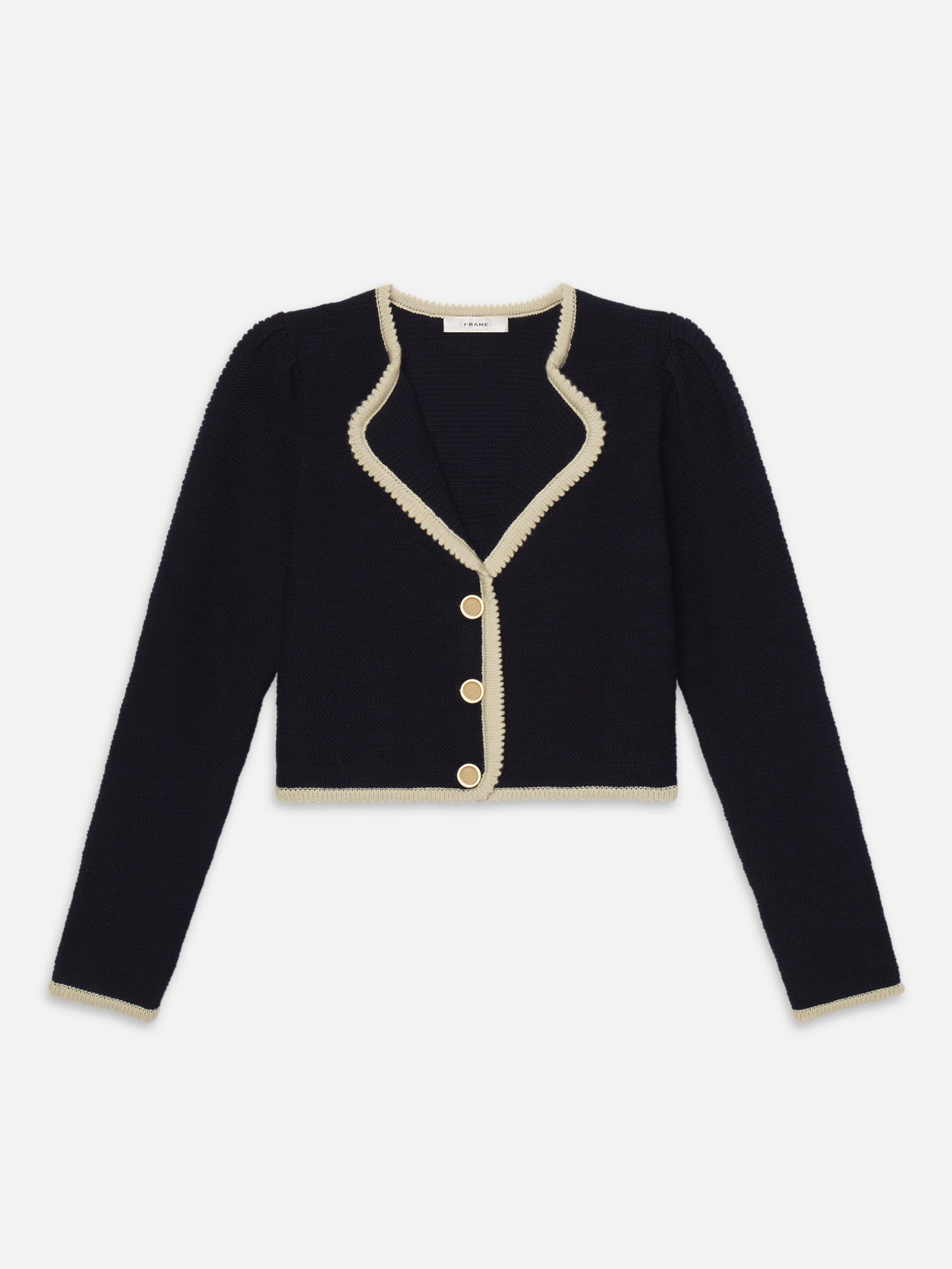 The Corded Cardi in Navy Multi - 1