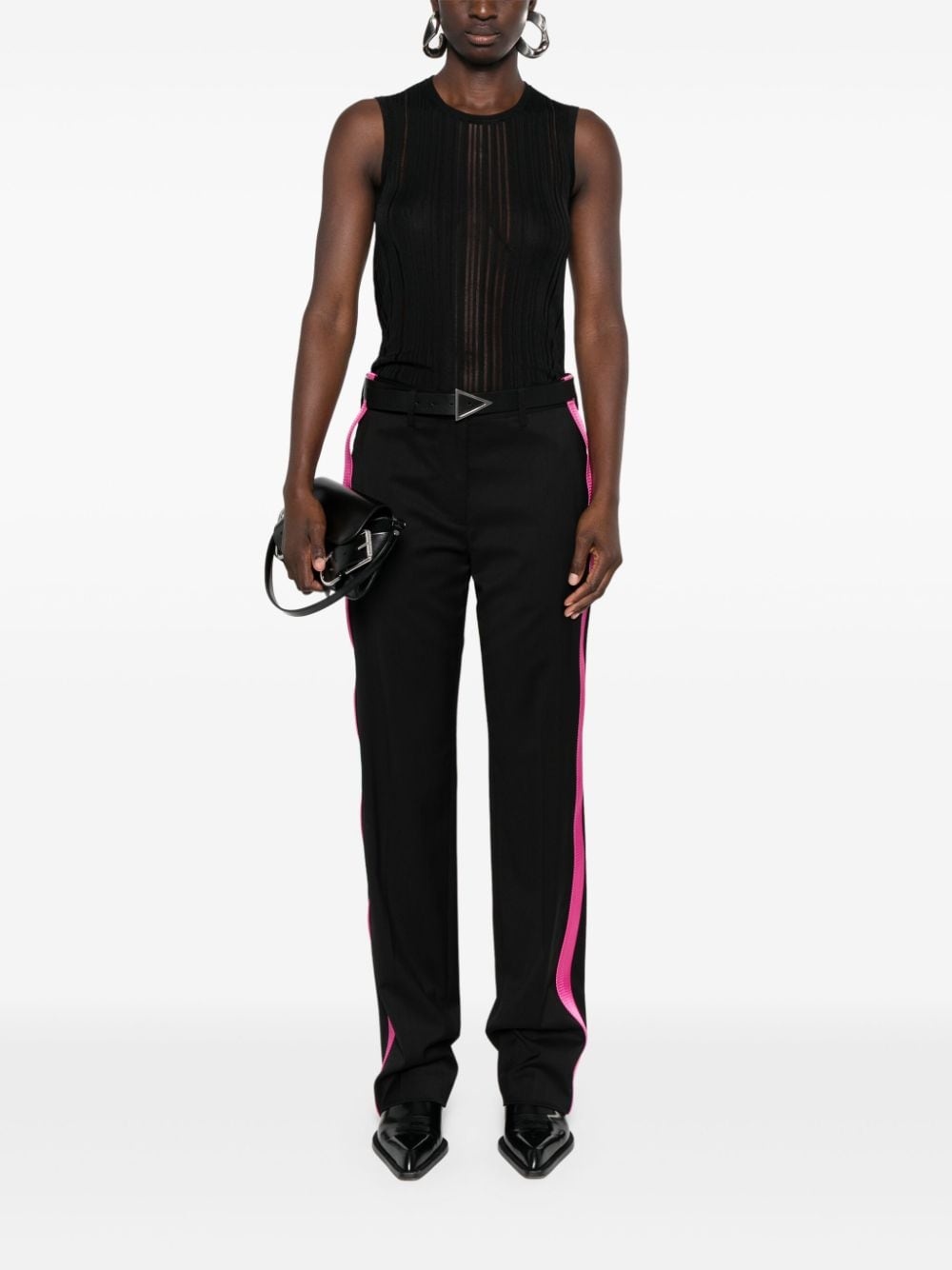 open-back ribbed tank top - 2