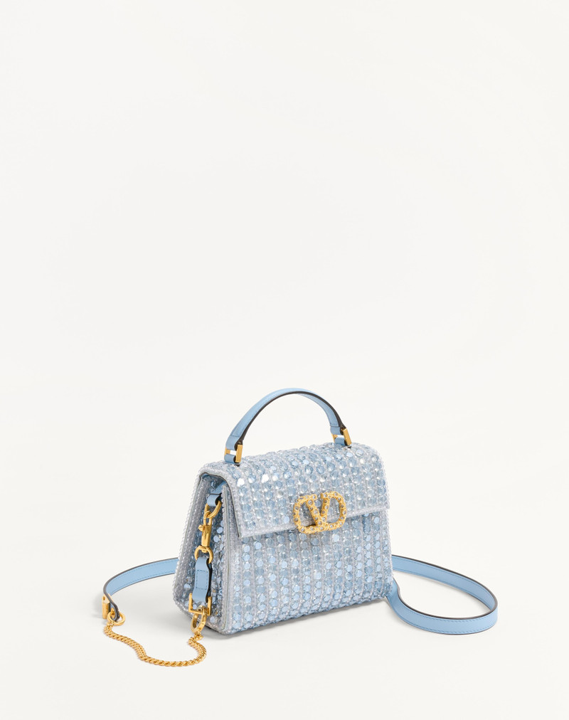 VALENTINO GARAVANI VSLING MINI EMBROIDERED HANDBAG WITH JEWEL LOGO 2