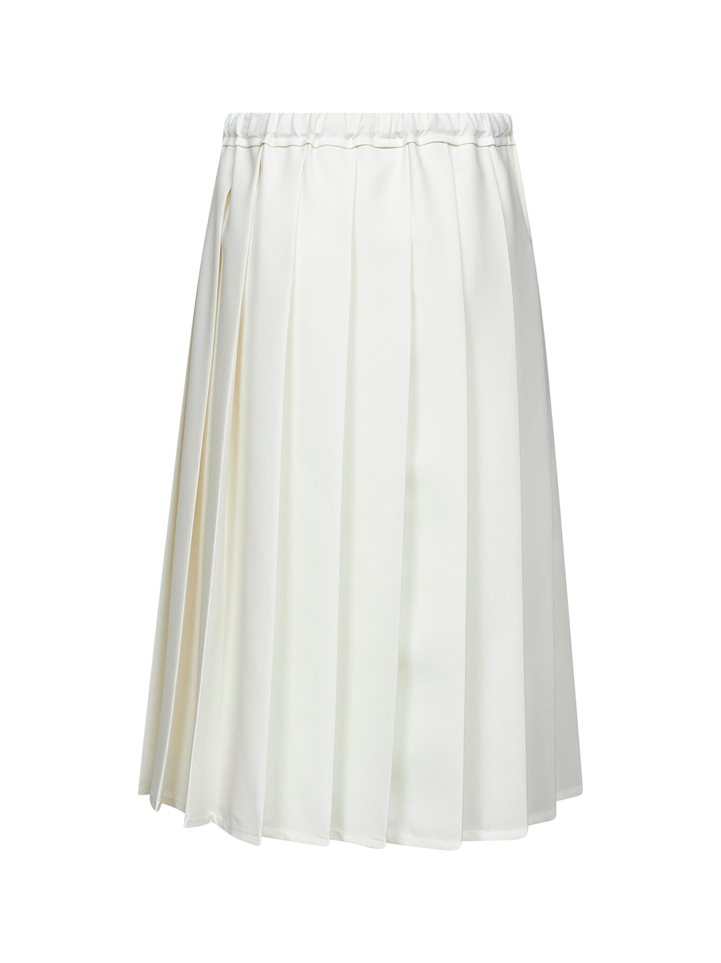 Ivory canvas Pleated Track skirt - 2
