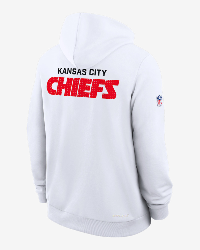 Nike Kansas City Chiefs Initial Home Sideline Men's Nike Dri-FIT NFL Pullover Hoodie outlook