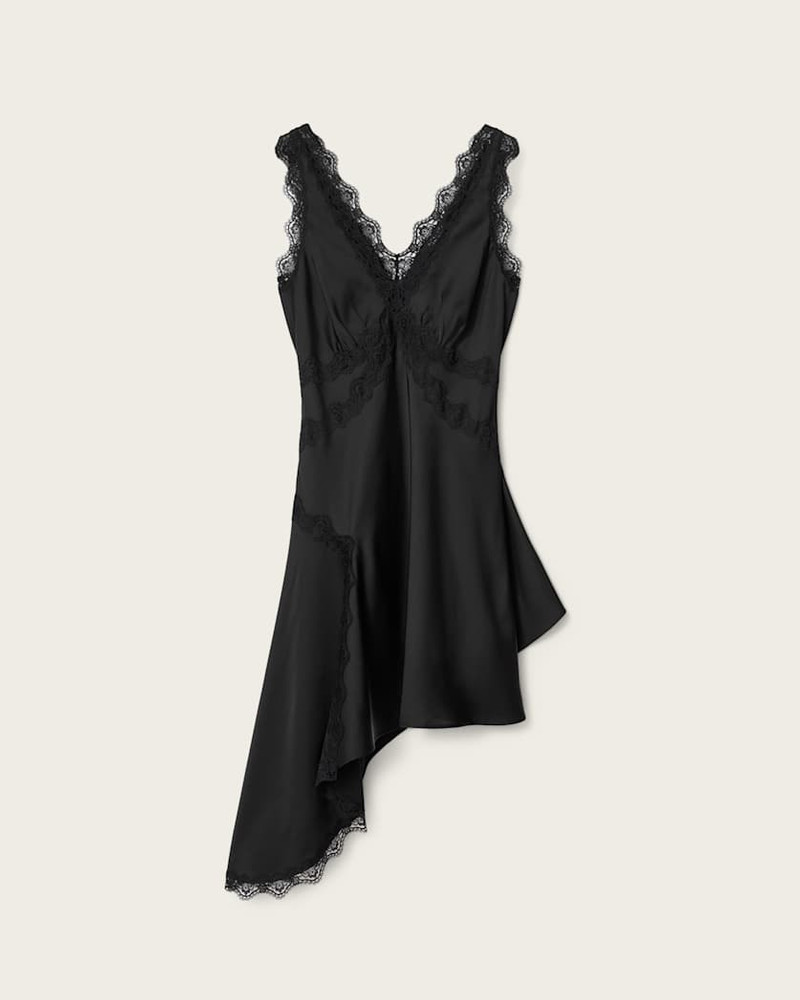 ILKA ASYMMETRIC LACE MINI DRESS 1