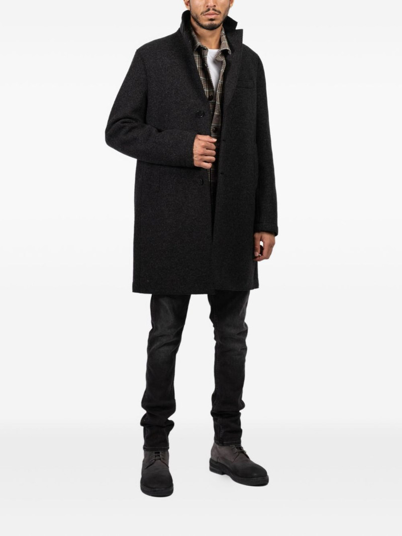 Harris Wharf London button wool single-breasted coat outlook