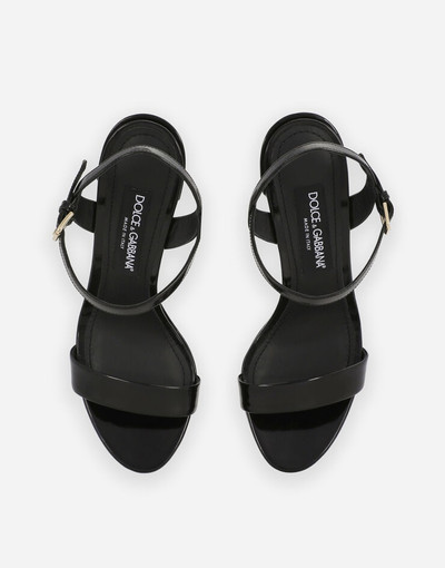 Dolce & Gabbana Polished calfskin platform sandals outlook