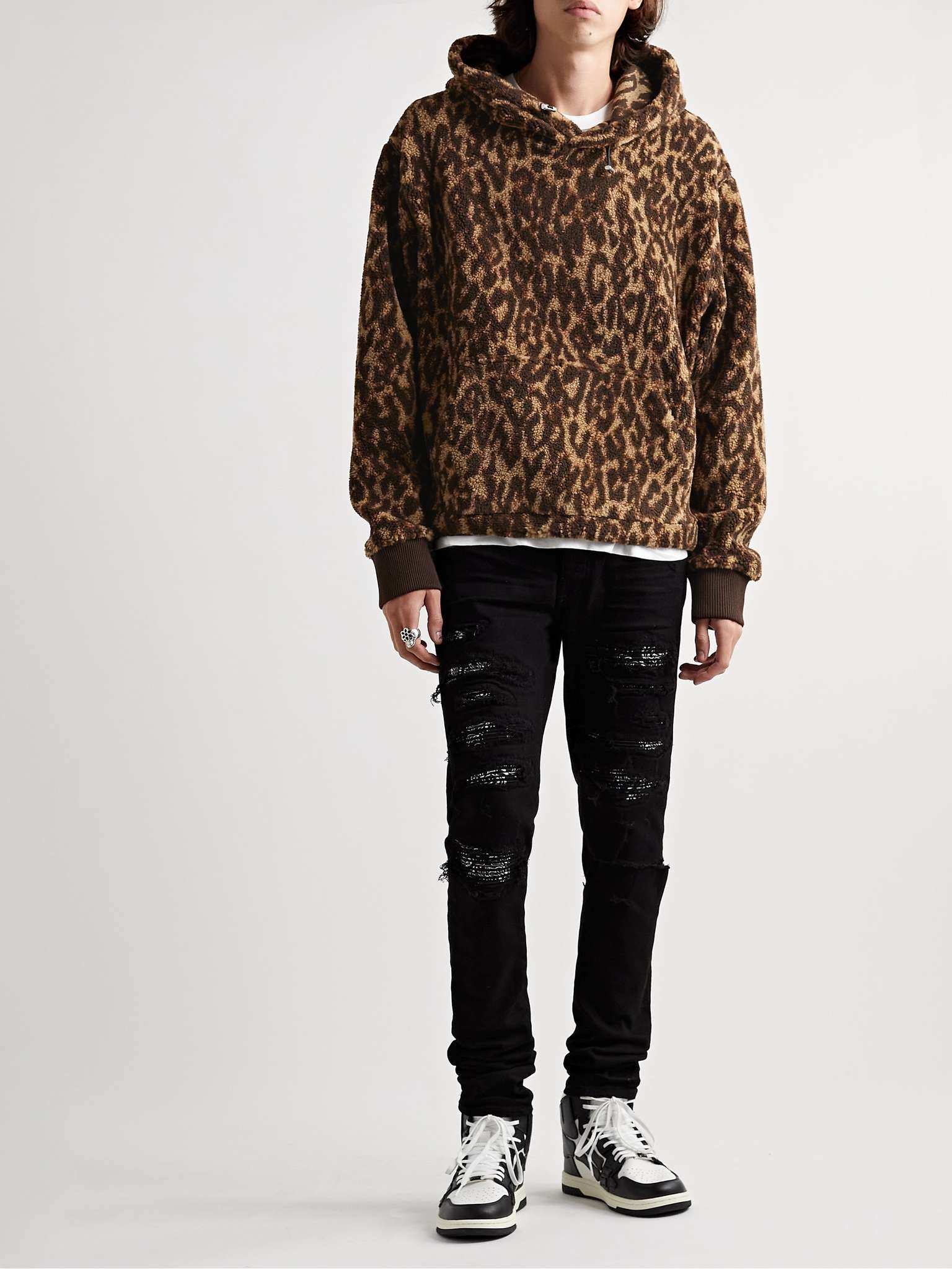 Leopard-Print Fleece Hoodie - 2