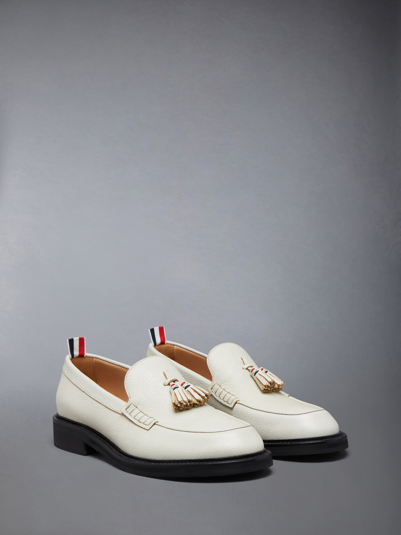 Thom Browne PEBBLE GRAIN RWB RUBBER SOLE TASSEL LOAFER outlook