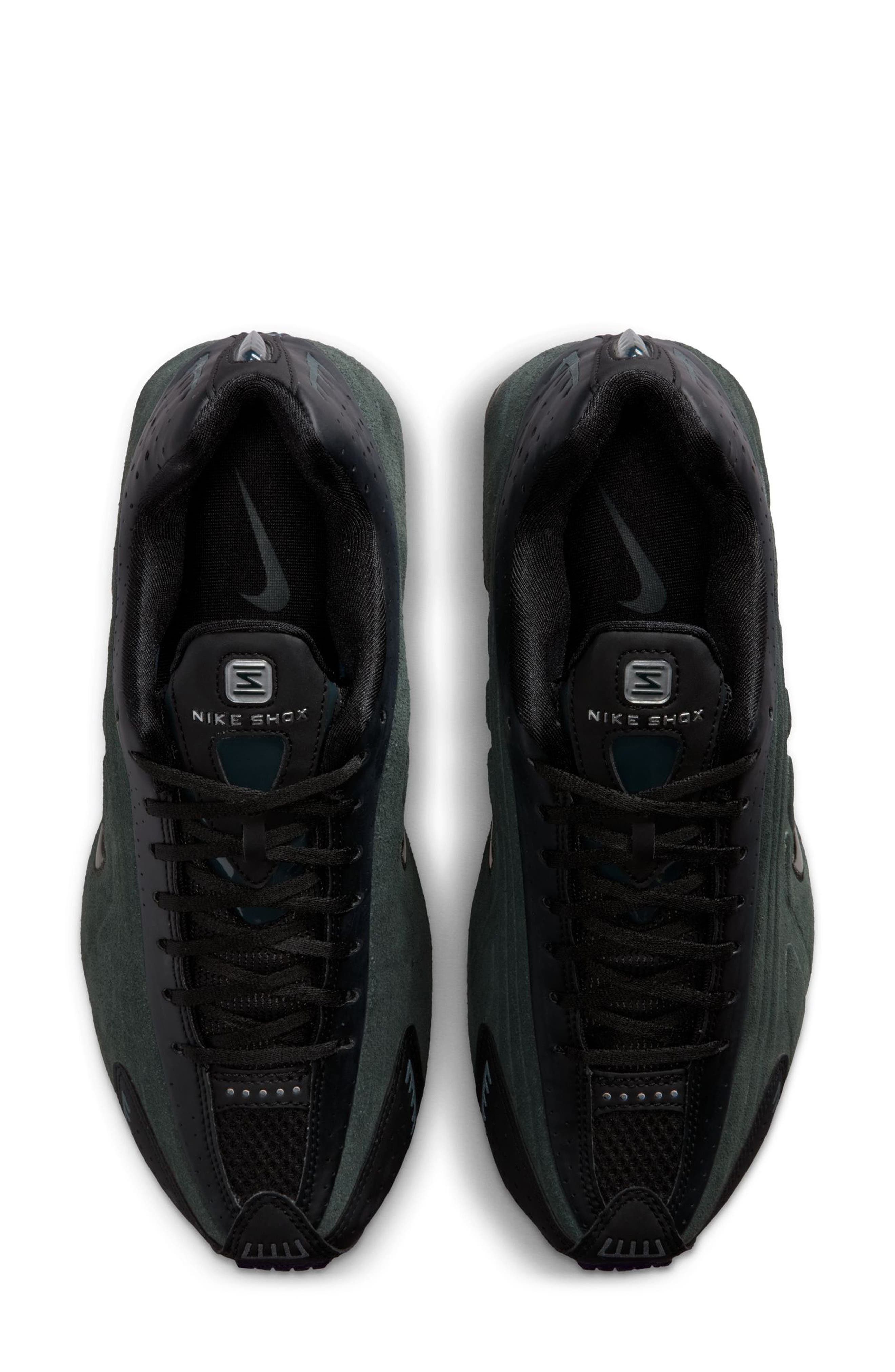 Nike Shox R4 Sneaker in Black/Seaweed/Silver at Nordstrom - 3